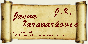 Jasna Karamarković vizit kartica